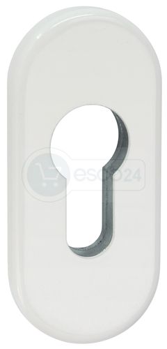 esco BASIC Schlüsselrosette 0468 h=6mm, oval, PZ, Alu RAL9016