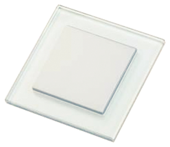 Glasplatte, quadratische Platte, weiße Platte, Verkleinerte Platte, Glasfliese