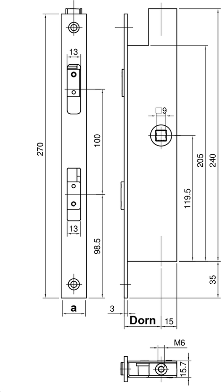 Türschloss,  Türverriegelung,  Metall,  Ebener Schließmechanismus,  Schlossfront