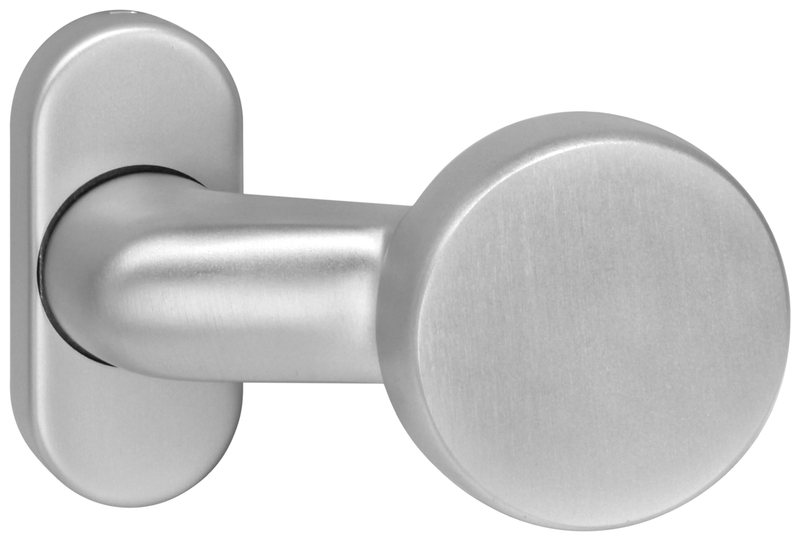 Türknopf, Metallgriff, Edelstahl, runder Knopf, Rückplatte
