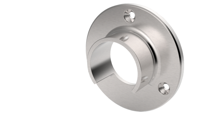 baugruppe, flansch, metall, chrom, lochkreis