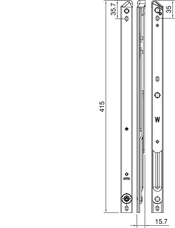 thorugh-plate, metallbahn, gleitführung, auszugsführung, mechanisches profil