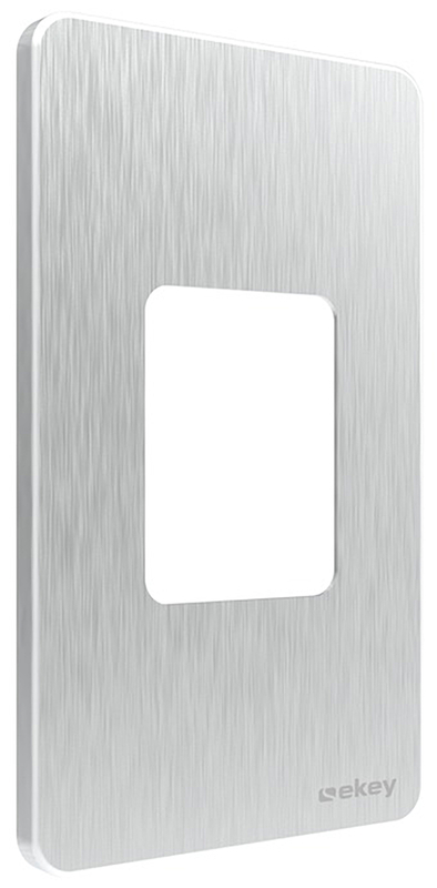 Schalterabdeckung, Wandrahmen, Metall, Brushed Aluminum, Wechselschalter