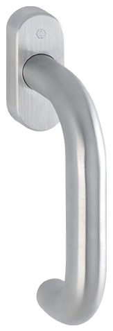HOPPE Fenstergriff Paris E038/U30 VK=7x24mm, Edelstahl matt (F69) Griff, Rauchrohr, Griff, Gerät, Fön, Elektrisches Gerät,