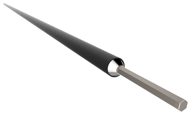 tapered drill bit, conical grinding bit, metalworking tool, shaft insert, black coating
