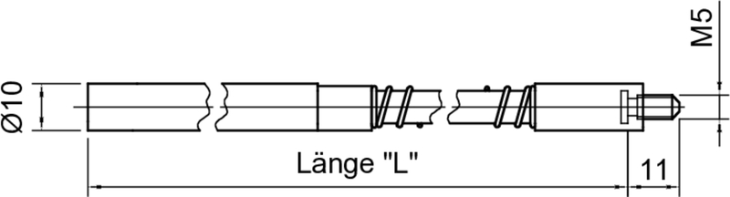 sleeve adapter, Kupplung, Fitting, Metallstange, Maßzeichnung