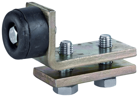 Führungsgummi, Rollenlager, Gleitblock, Schraubenspuren, Metallhalter