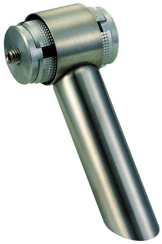 metallischer Scharnier, verstellbares Gelenk, Kronenring, bearbeitetes Metall, zylindrische Stange