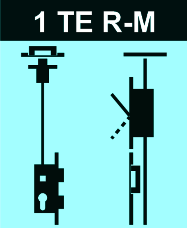 Schlosssystem systeQ-S-20, 1TER-M 2flg. einwärts