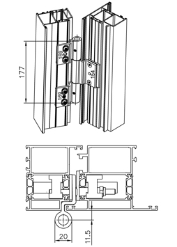 Dr.Hahn Rollenband NG Reparatur Tür auswärts, RAL9016 (WS 2000)