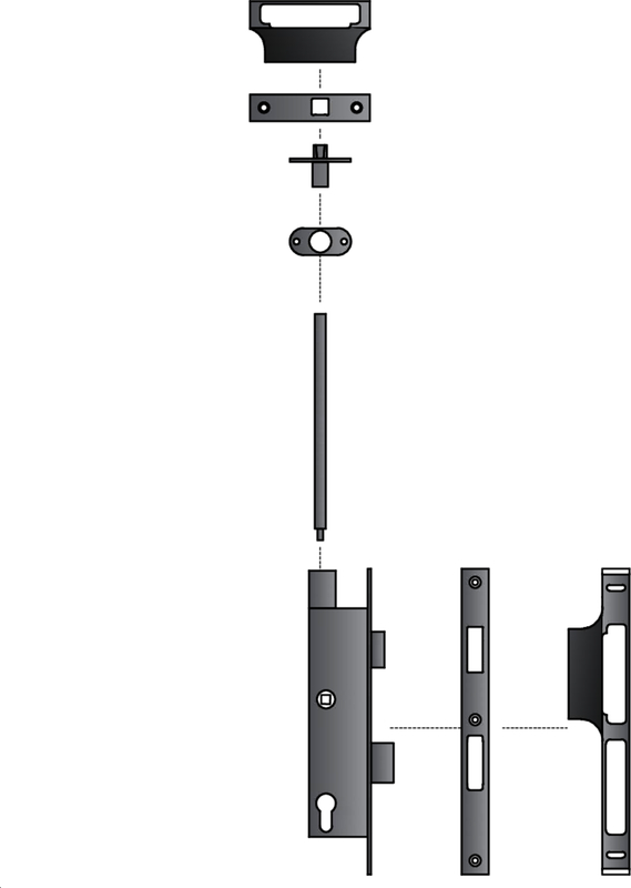 FR-Schloss-Set BKS-S-18-1T 1flg. ausw.