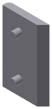 Metallblock, Verstellbar, Wandmontage, Löcherlose Oberseite, Knopfstift