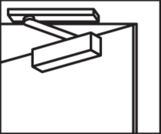 Türschließer, Metall, Schwarz, Gerät, Beschlag