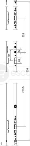 Schließleiste systeQ-M nT U5x24x1526, R