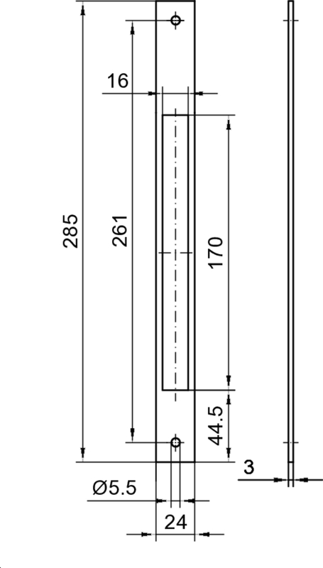 Metall, Scharnier, Aussparung, Zeichnung, Abmessungen