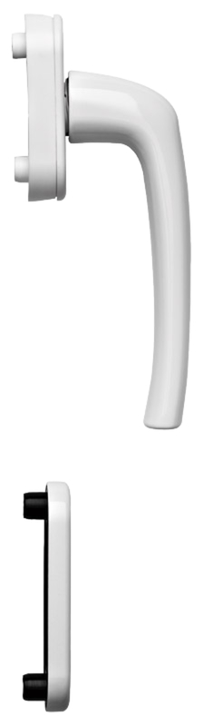 Türgriff, Fenstergriff, Wandleiste, Weiß, Metall/Aluminium