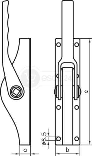 TORTREIBRIEGEL VERZINKT, 10 MM,O.STANGEN M.SCHLAUFEN