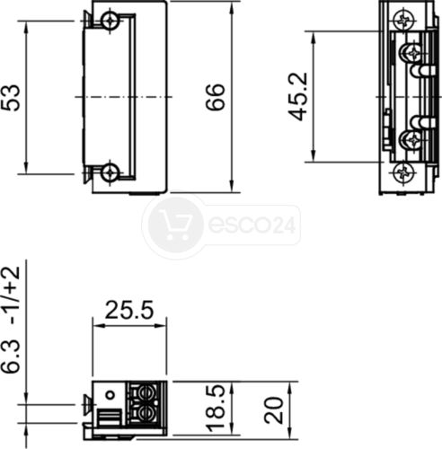 Türöffner 118.13 ProFix2 10-24V AC/DC, o. mech. Entriegelung, L/R