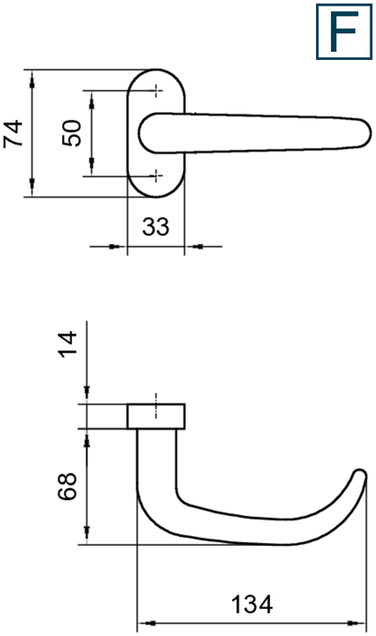 Türgriff, Türdrücker, Hebel, Beschläge, Montageblech
