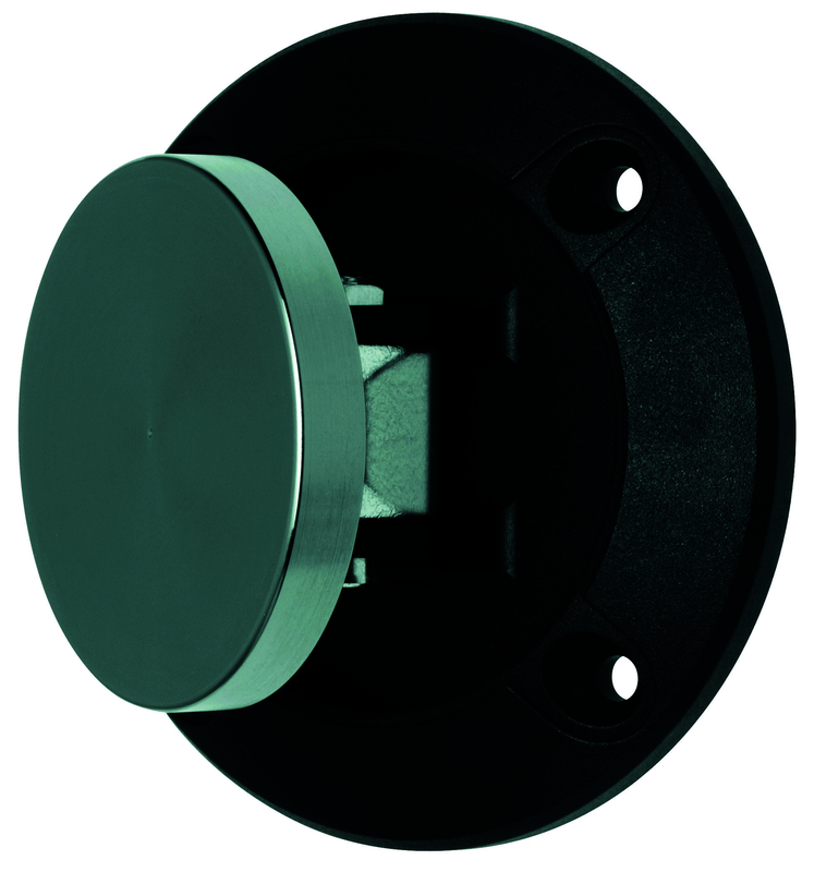 magnetischer Türstopper, Wandhalterung, rundes Scheibenelement, grün, Beschläge