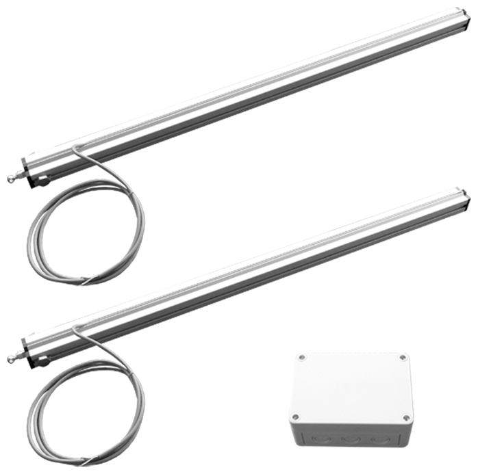 LED-Lichtleiste, Schmaler Strahler, Fluoreszenz, Kabellose Verbindung, Gehäusebaustein