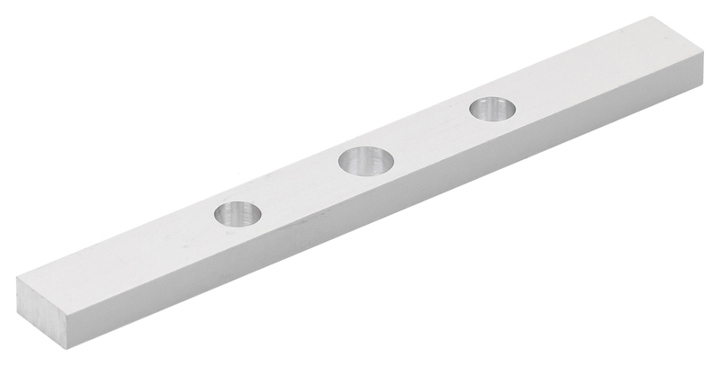 Aluminiumstab, Aluminiumblock, Rechteckstab, Bearbeitungsstab, Lochmuster