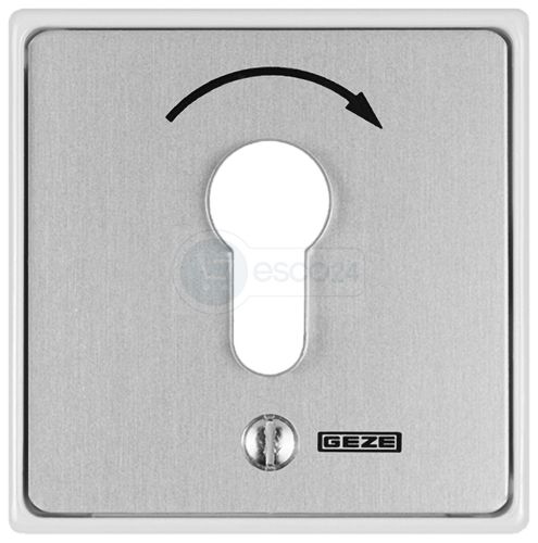 GEZE SCT221 AP Schlüsseltaster vorgerichtet für PHZ, KS/Alu grau