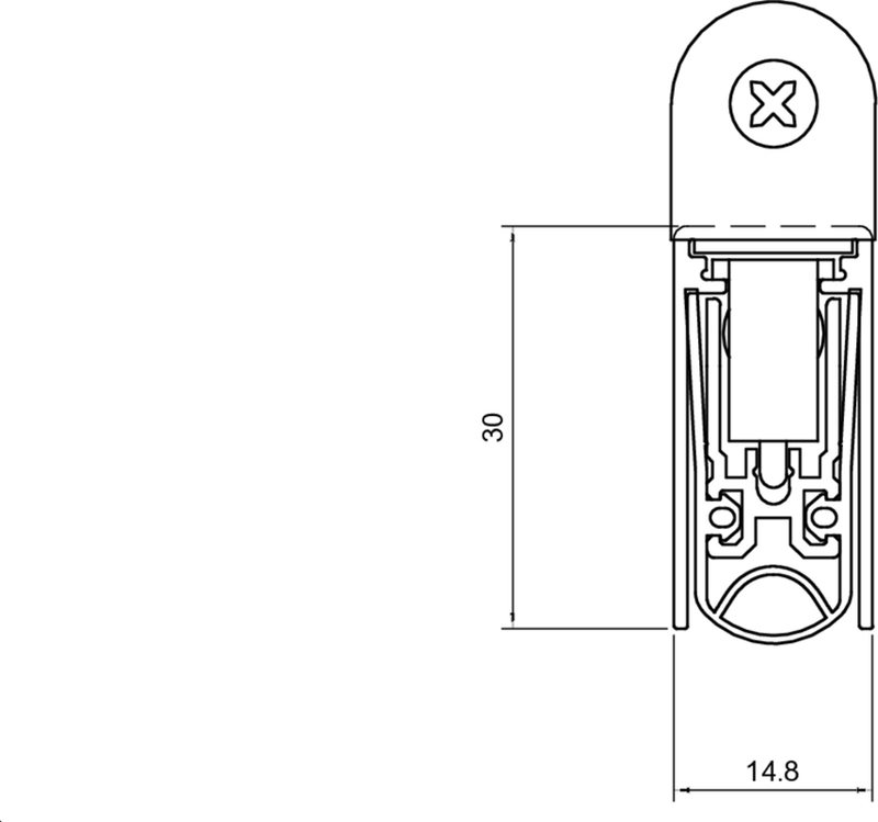 Senkdichtung SCHALL-EX L 15/30WS 125mm kürzbar L: 958mm