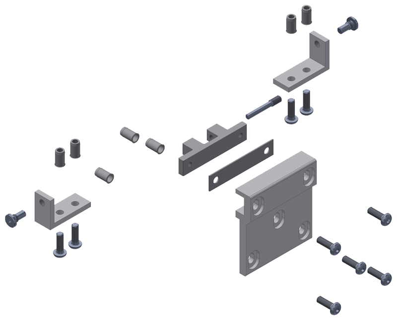 Scharnier, Metall, Verschraubung, Haltekonstruktion, Bauteile
