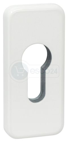 esco BASIC Schlüsselrosette 0460 h=9mm, eckig, PZ, Alu RAL9016