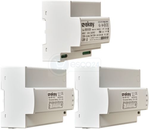 ekey Unterbrechungsfreie Stromversorgung (Set) mit Netzteil und 2xAkku, 24 VDC/ 3A
