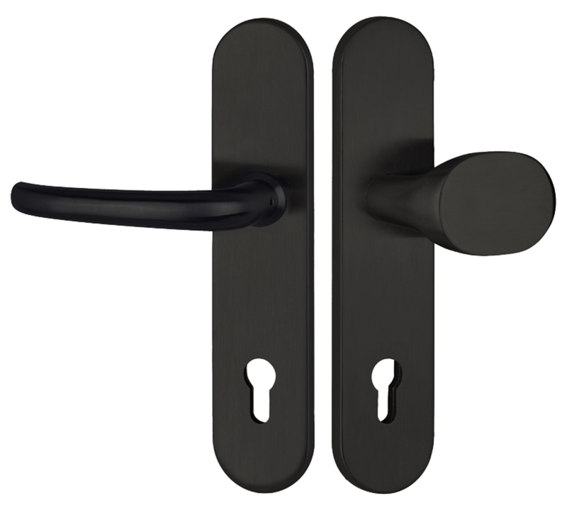 Türgriff, Türdrücker, Griffmetallic, Schwarz, Riegel-Pfosten