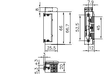 Türöffner 118.53 ProFix2 10-24V AC/DC o. RmK, Diode, L/R
