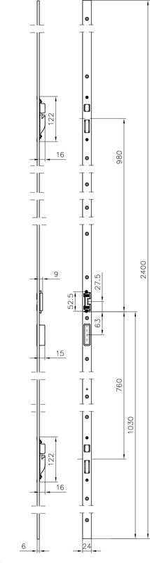 door, lock, handle, mortise, multi-point