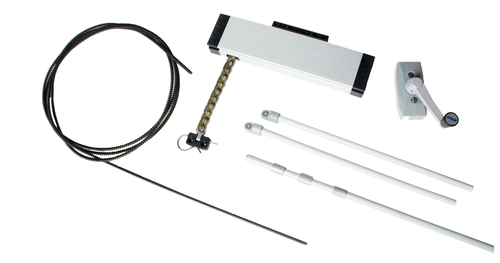 Ultraflex Kettenantrieb manuell Hub 250mm, inkl. Zubehör, RAL 9010