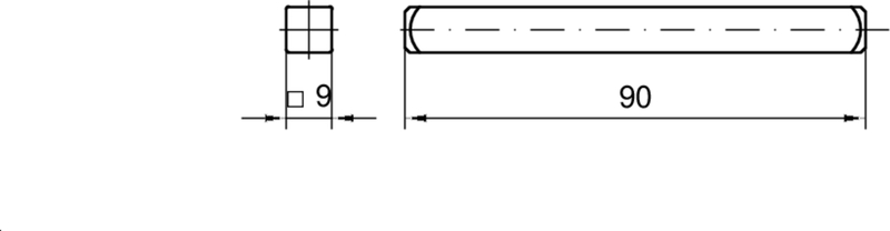 stange, rohr, abmessung-9mm, laenge-90mm, kabelkanal-endenkappe
