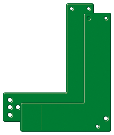 Montageplatte für EH-TW grün RAL 6029.,DIN L+R, Höhe 205 mm