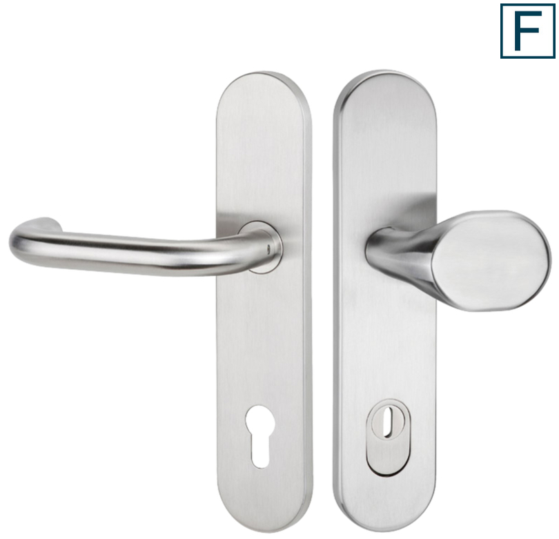 Türdriegel, Türgriff, Rundrohrgriffe, Edelstahl, Türriegel-Set