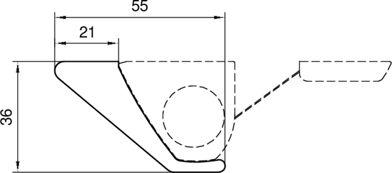 schematisch, schublade, halterung, montage, mechanisch