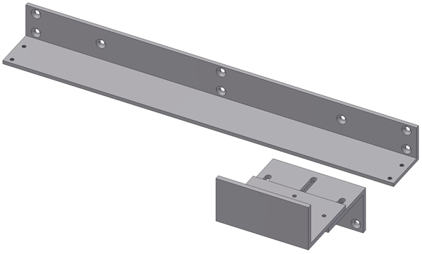 metallischer Halter, Wandmontage, Winkelhalter, Regalhalter, Bauteil aus Metall