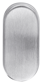 esco Clip-Blindrosette h=7mm, oval, Alu matt Aluminium, Aluminium,