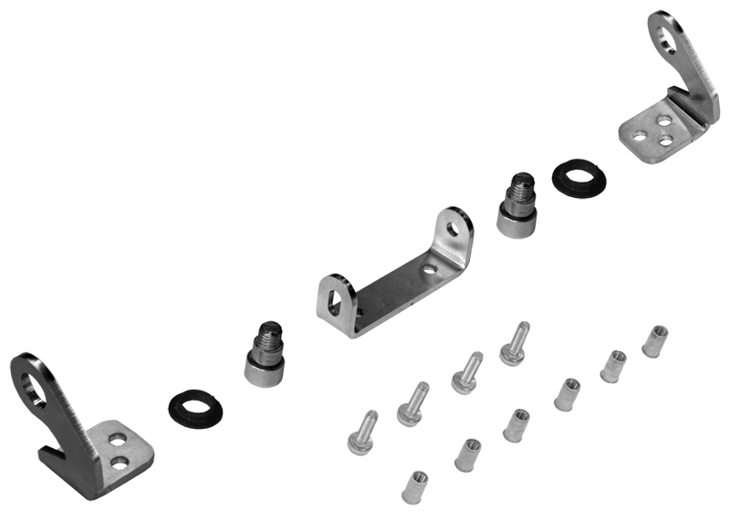 Montagehalter, Halterung, Schrauben, Unterlegscheiben, Distanzteile