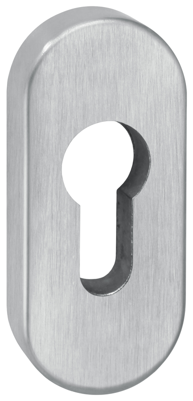 Schlossrosette, Rohreinschnitt, Edelstahl, Schlitzschloss, Türrosette