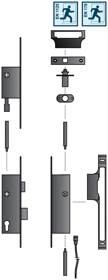 Türschloss, Beschlag, Elektrischer Riegel, Riegel, Türbeschlag