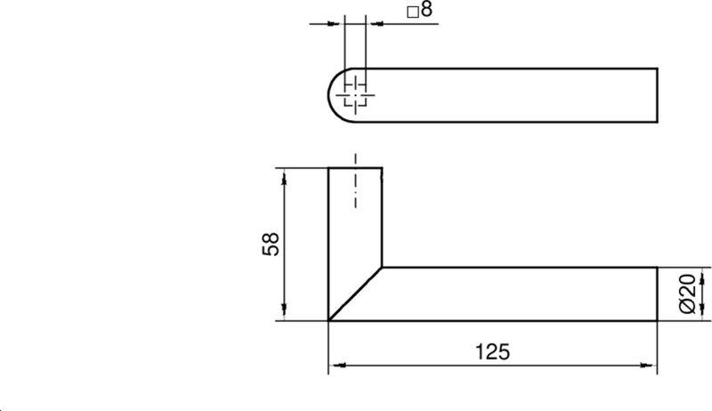 Razor, Kühlerabdeckung, L-Form, Edelstahl, Lüfterblende