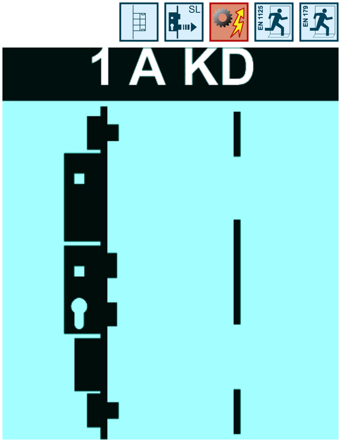 FT-Set systeQ-M-SLM-KIGA-ESC-1 A KD 1 flg. Fkt.E GFF DH=1050/1570