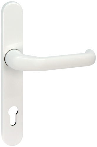 esco BASIC Türdrücker 2018 VK=8mm, Langschild innen, PZ 92, RAL9016 Griff, Griff,