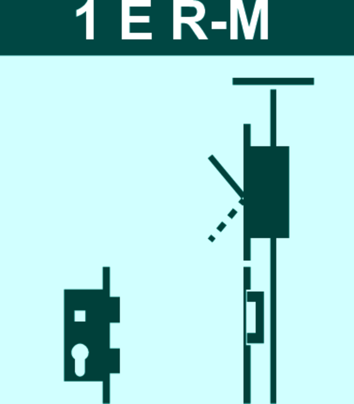 Schlosssystem systeQ-S-20, 1ER-M 2flg. einwärts
