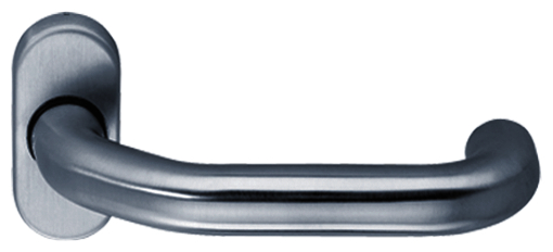 esco Türdrücker R 202 V FS VK=9mm, F1 (Alu silber) Griff, Rauchrohr, Griff, Rauchrohr,