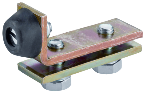 Klemmhalter, Gleithalter, Schraubmontage, Metall, Gummi-Puffer